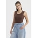thumbnail image 1 of Polera Mujer Rib Aplicación Botones Café, 1 of 4