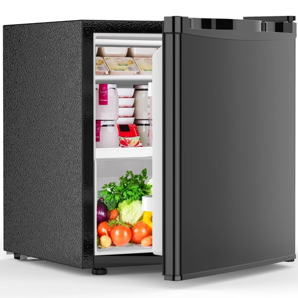 Minirefrigerador Electactic de 1.6 pies cúbicos con congelador, color negro