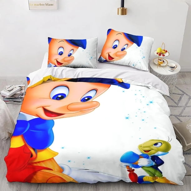 Pinocchio Movie Duvet Cover Set ,Bedding for Baby Kids Bed Set ,Fantasy cartoon Quilt Cover ,Hot Sale Comforter Cover Bedding Bed Sheets