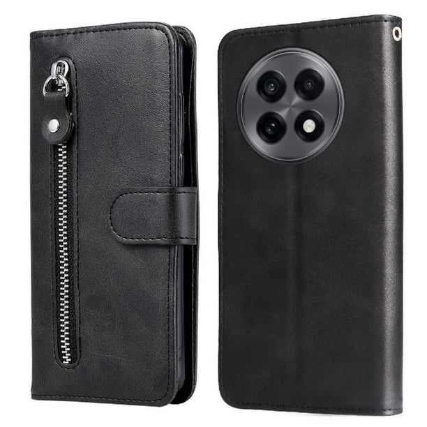 Funda con Cremallera para OnePlus 13R 5G, Carcasa Cartera de Cuero PU con Soporte y Tarjetero