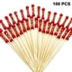thumbnail image 1 of 100 palillos de cóctel hechos a mano de bambú natural, ecológicos, para aperitivos, frutas y postres., 1 of 8