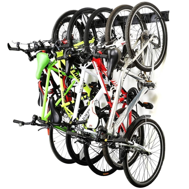 Soporte para guardar bicicletas Ultrawall de acero inoxidable con capacidad para 6 bicicletas