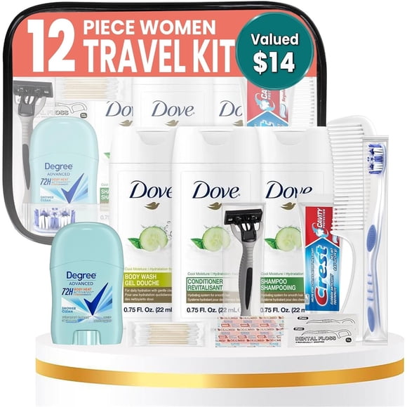 Kit de Tocador Trektote 12 Piezas Mujer Viaje TSA