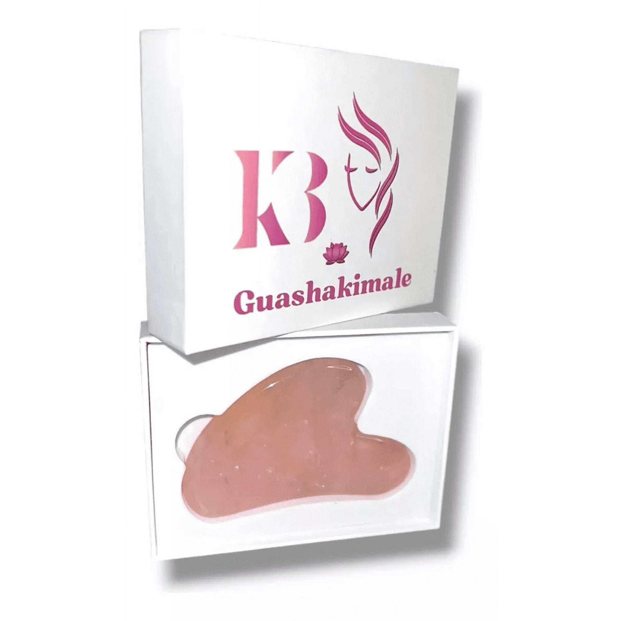 Kimale - Gua Sha Cuarzo Rosado 100% Piedra Natural