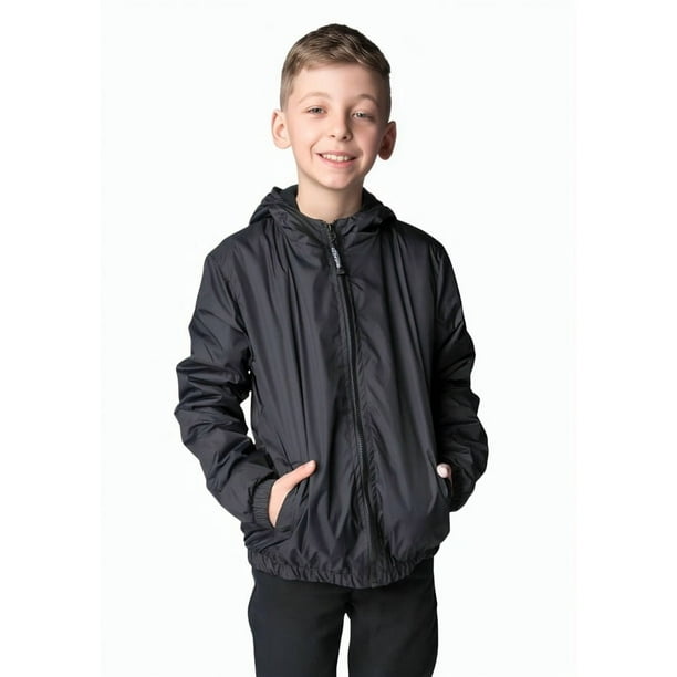 Chaqueta Cortaviento Impermeable Unisex Para Niños Con Polar