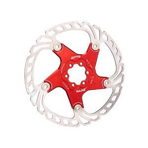 Magideal - Rotor De Freno De Disco Hidráulico De Bicicleta Ligera, Disipación De Calor De Rotor De Bicicleta, Pastillas De Freno De Disco Flotante Para Bicicleta Rojo 203Mm