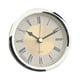 thumbnail image 2 of Reloj Redondo Con Inserto Moderno Con Números Romanos Para Sala De Estar, Dormitorio, Escuela, Plata, 2 of 5