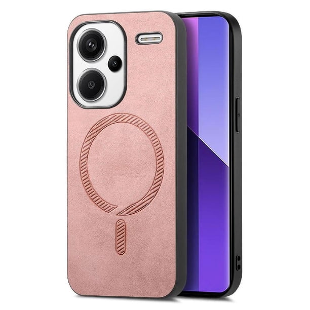 Magnetic Slim Case for Xiaomi Redmi Note 13 Pro Plus with Camera Guard & Anti-Scratch Back Pink