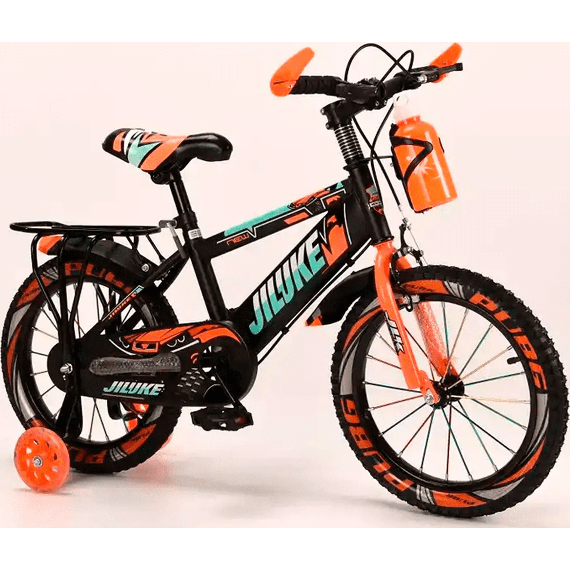 Genérico - Bicicleta Mountain Bike Luces Led Y Colores Aro 12 Naranja