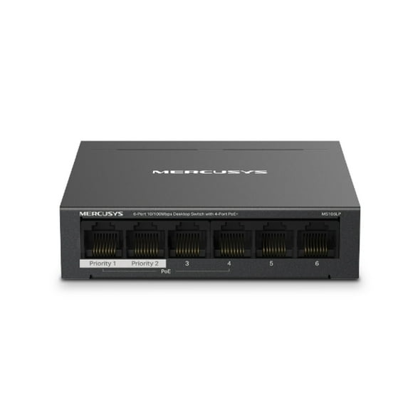 Switch TP-Link MS106LP 6 port a 10/100 Mbps c/4 port PoE+