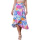 thumbnail image 1 of INSPIRE CHIC Falda de Mujer Estampado Floral Tropical Volante Lazo Autonudable Abertura Playa Hawaiana Envolvente Falda Rosa M, 1 of 6
