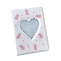 Bothyi - Mini Álbum De Fotos De 3 Pulgadas, Fundas Para Tarjetas Fotográficas, 20 Hojas, 40 Bolsillos Para Cumpleaños, Conejo Rosa