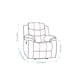thumbnail image 4 of Bergere Reclinable PU Marrón 93x93x101 Cm, 4 of 6