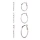 thumbnail image 1 of Aros de Metal Time and Tru 3 Pares Color Plata, 1 of 3