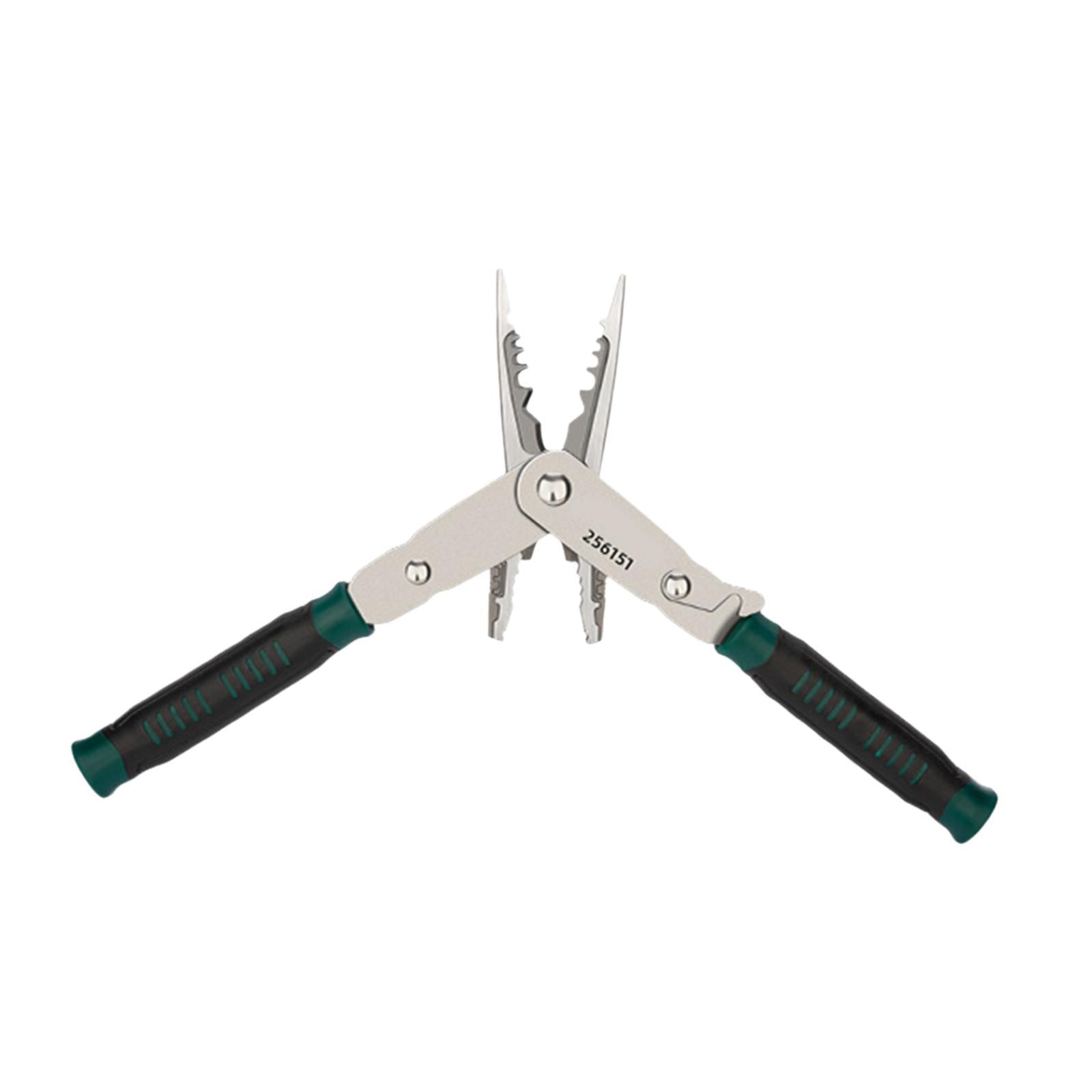 Magideal - Alicates Pelacables, Alicates De Electricista De Punta Larga, Herramienta Eléctrica Multifuncional De Acero Al Carbono Con Mango Ergonómico Y Portátil