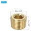 thumbnail image 2 of Uxcell 5Pcs 1/8" Macho PT Tapón de Tubería Enchufe de Rosca Hexagonal Interna Tapones de Tubería de Latón, 2 of 7