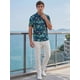 thumbnail image 2 of INSPIRE CHIC Camiseta Polo Estampada de Hombre Manga Corta Camisetas de Golf Casuales M Azul Marino, 2 of 5