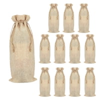 Bothyi - 12 Fundas De Arpillera Para Botellas, Transpirables, Para Mesa De Navidad, Cenas Y Fiestas, Color Beige