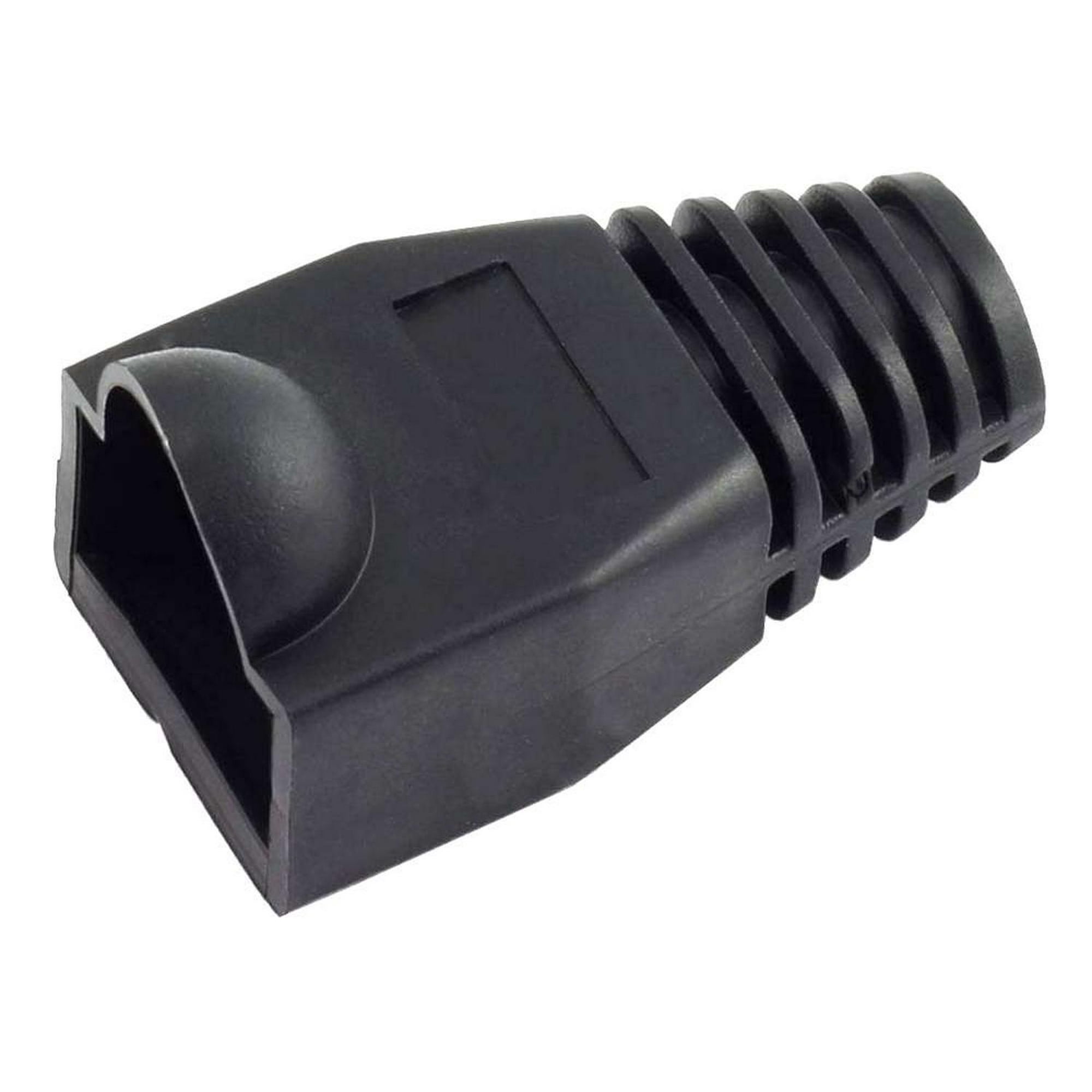 Gen - Funda Capuchon Conector De Red Rj45 Goma Protector 5 Unidades Negro