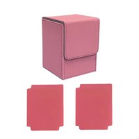 Ioensy - Caja Para Mazo De Cartas, Juego Coleccionable Con Divisores, Caja De Almacenamiento Para Tarjetas, Color Rosa