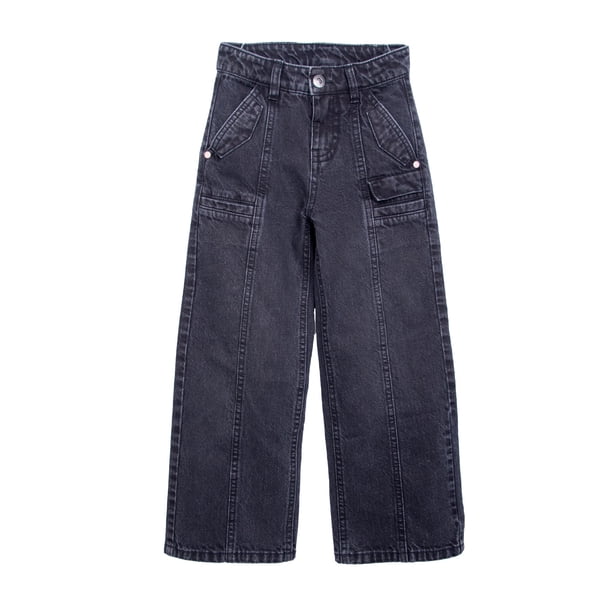 Jeans Niña Wide Leg Cintura Ajustable Marengo