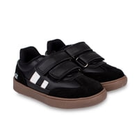 Pillin - Zapatilla Bebé Niño Retro Con Doble Velcro Negro