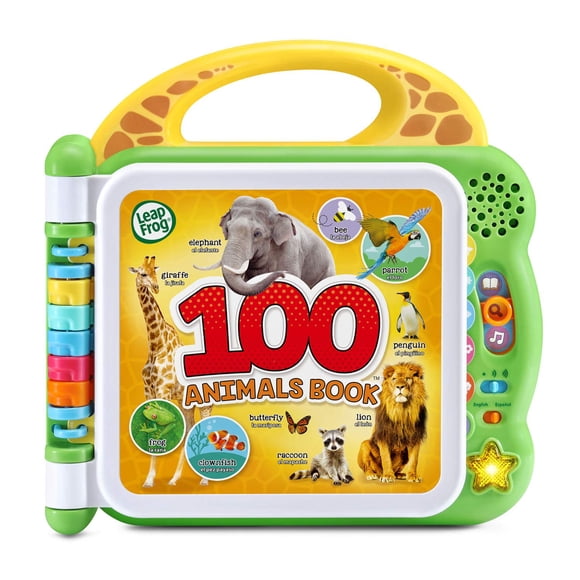 Libro Toy LeapFrog con 100 animales para niños mayores de 18 meses, color verde