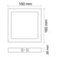 thumbnail image 3 of Panel Led Foco Plafón Sobrepuesto Cuadrado 12w Luz Cálida Blanco, 3 of 5