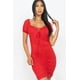 thumbnail image 1 of Minivestido Fruncido con Cordones en la Parte Delantera, 1 of 5