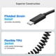 thumbnail image 5 of Cable de carga Cable Matters USB a USB C enrollado de 1 a 4 pies 3 A, 5 of 7