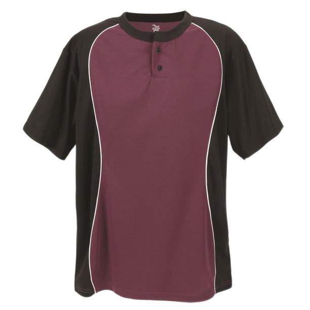 Playera tipo polo Martin Sports con tapeta de dos botones para adulto, color vino tinto A2X