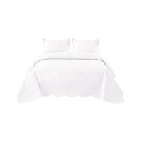 Genérico - Quilt Verano Unicolor 2 Plazas+2 Fundas Verano Suave 13N02