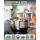 thumbnail image 3 of Olla de fondo grueso Cook N Home 3 L con tapa de acero inoxidable, 3 of 9