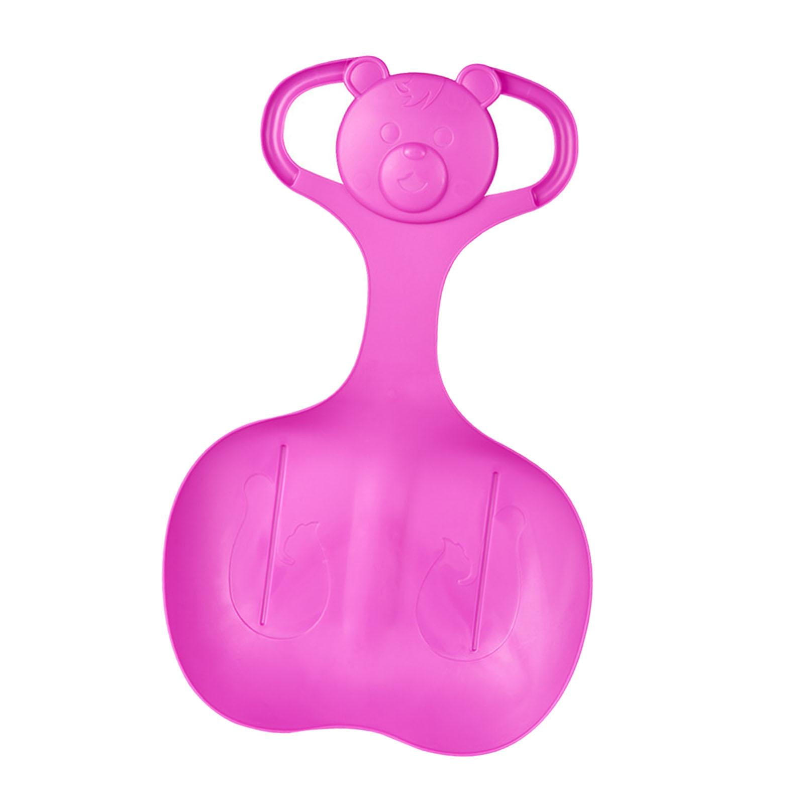 Ioensy - Tabla De Esquí Con Trineo De Nieve, Trineo De Nieve Grande Y Resistente Para Niños, Niñas, Niños Y Adultos, Color Rojo Rosa