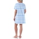 thumbnail image 3 of INSPIRE CHIC Camisón de Mujer de Manga Corta con Estampado Ropa de Dormir Camisetas de Noche Lindas Talla L Azul Claro, 3 of 6
