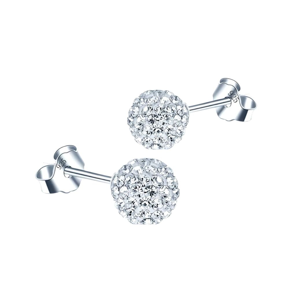 Fershop - Aros De Plata 925 Con Micro Circones 8 Mm