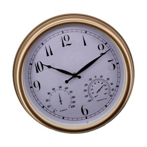 Magideal - Reloj Y Termómetro Para Colgar En La Prueba De Agua, Decoración De Higrómetro, Reloj Para Exteriores Para Dormitorio, Invernadero De Jardín In