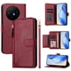 thumbnail image 1 of Funda tipo cartera para TCL 50 XL con bolsillo con cremallera, tarjetero, soporte, correa para la muñeca y tapa de cuero Rojo, 1 of 5