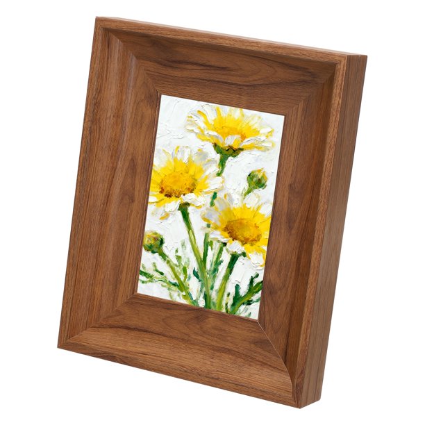 Uxcell Marco de Fotos Rectangular Color Teca, Marco de Fotos de Resina de 6.3x7.8 Pulgadas para Exhibición de Mesa para Fotos Certificados Decoración de Hogar Oficina, Adecuado para Foto de 8.9x12.7cm