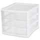 thumbnail image 4 of Organizador de almacenamiento Sterilite con 3 cajones, paquete de 4, color blanco, 4 of 9