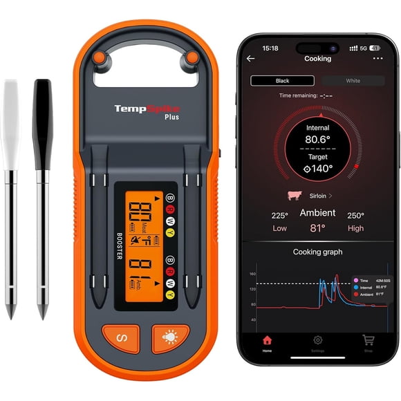 Termómetro de carne ThermoPro TempSpike Plus 600 ft 2 sondas