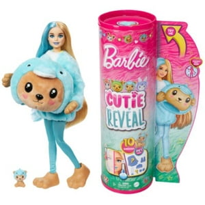 Barbie Cutie Reveal - Mattel Barbie Muñeca Cutie Reveal C/10 Sorpresas Osito Delfín
