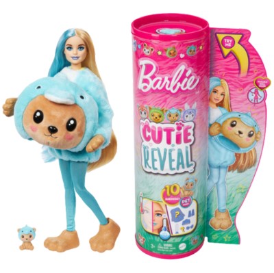 Barbie Cutie Reveal - Mattel Barbie Muñeca Cutie Reveal C/10 Sorpresas Osito Delfín