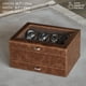 thumbnail image 3 of Caja de reloj TAWBURY de 8 ranuras con cajón para hombre de piel sintética, 3 of 9