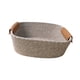 thumbnail image 3 of Cesta De Almacenamiento Tejida De Algodón Cesta De Picnic Liviana Para Frutas Aperitivos Jardín Blanco Gris L, 3 of 5