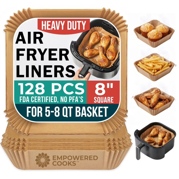 Forros para freidora de aire Empowered Cooks 20 cm 128 piezas