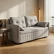 thumbnail image 2 of Sofa Cama 140cm Tela Tecnica Base Fierro Con Almacenamiento Gris Liso, 2 of 8