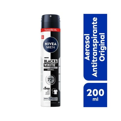 Desodorante En Spray Black&White Original Masculino Xl 200 Ml Nivea