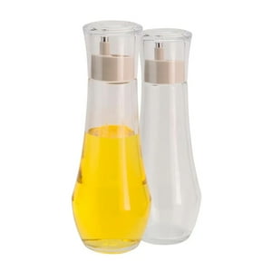 Qualitydesign - Set Alcuza 2 Botellas Aceite Vinagre 270Ml Curves Vidrio