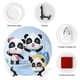 thumbnail image 3 of Babybus Plato decorativo de porcelana fina (bone china), plato decorativo de cerámica para hogar, oficina, soporte de pared, platos decorativos para dormitorio - 6 pulgadas (15 cm), 3 of 6
